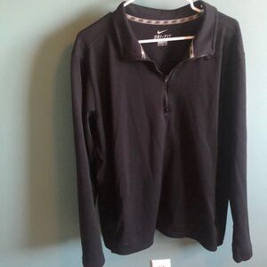 Mens Nike Black three-quarter zip